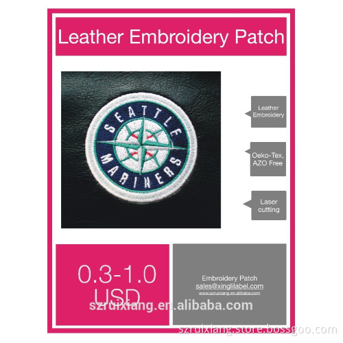 Nice touch leather embroidery patch RX83
